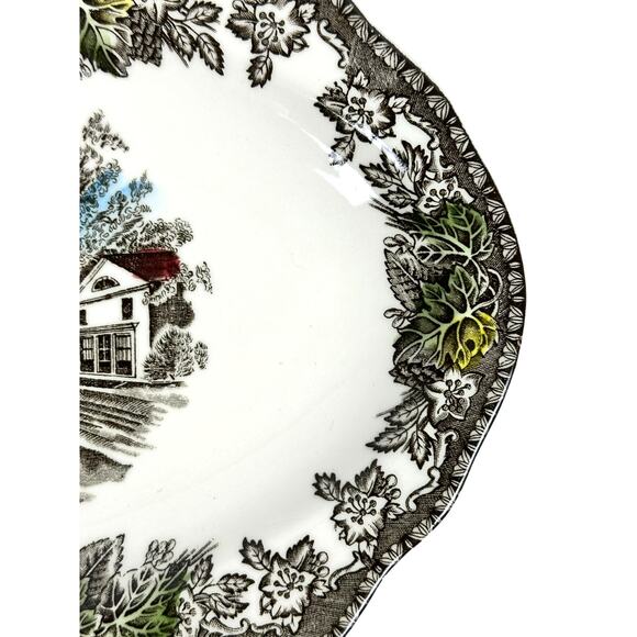 Johnson Bros Friendly Village England Vintage Village Green 12.5" Sandwich Tray! - Picture 5 of 8